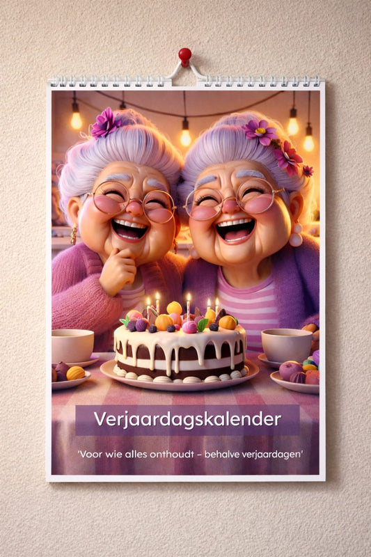 Oude Wijven Cartoon Verjaardagskalender